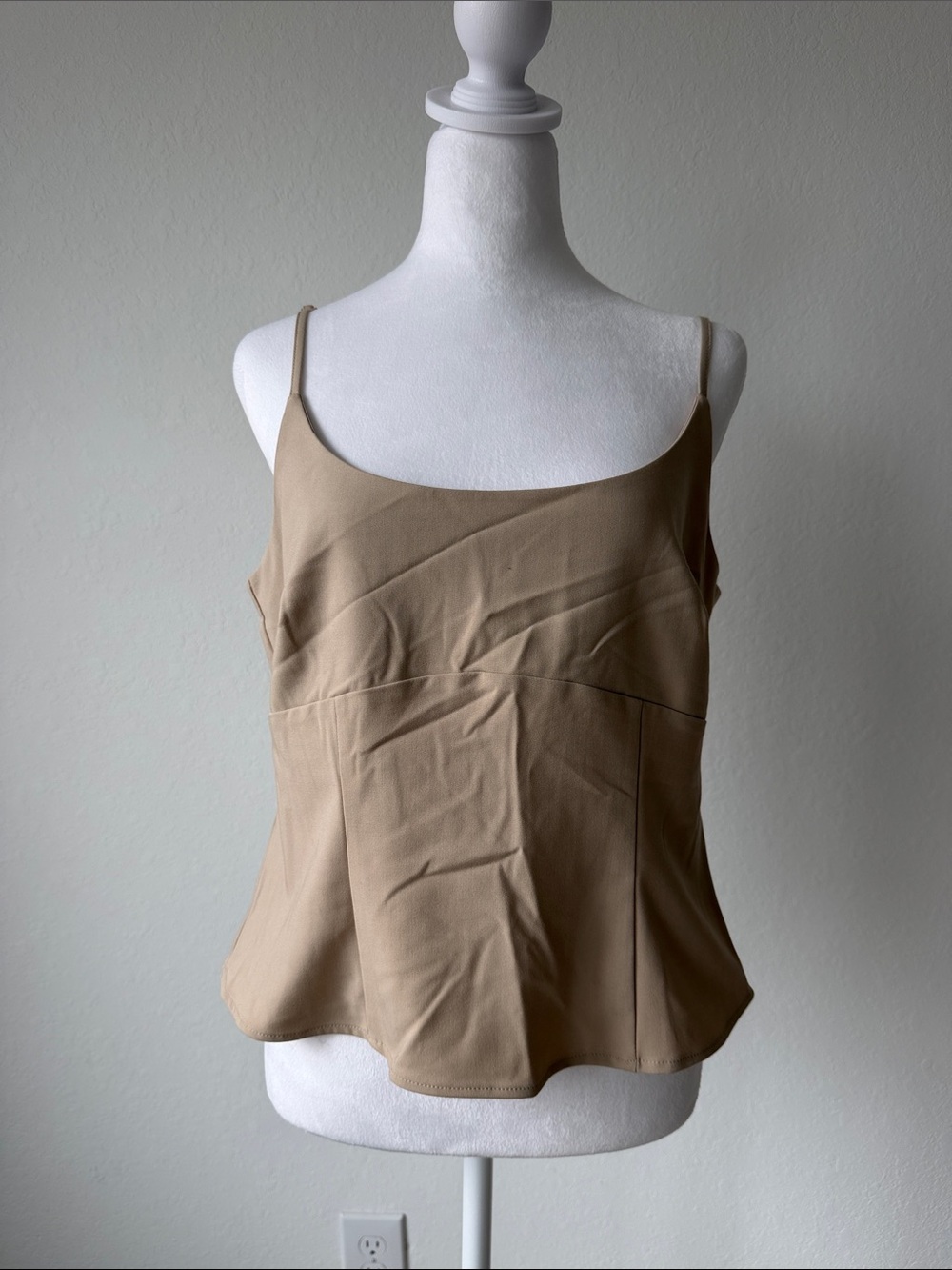 H&M Tan Satin-Look Cami Top